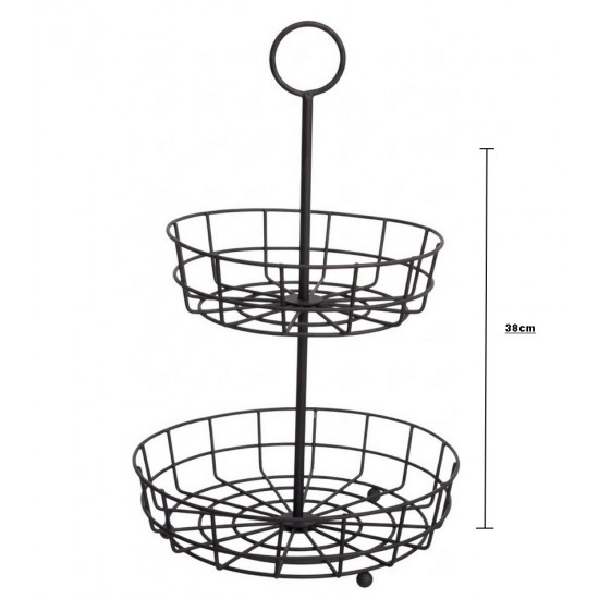 Fruteira 2 Andar Aramado 38cm hauskraft